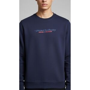 NWOT Diesel Men's Dark Blue Crewneck Sweater